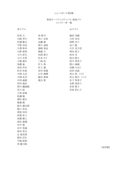 男子プロ 女子プロ 安室 丈 西 慶司郎 庵原 美穂 石崎 孝行 西 修司 大村