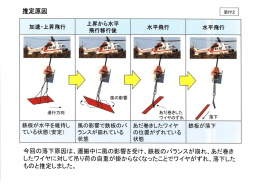 今回の落下原因は、運柵中に風の影響を受け、鉄板のバランスが崩れ