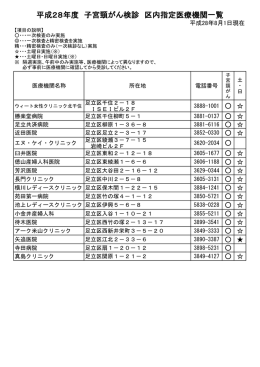 子宮頸がん検診指定医療機関一覧（PDF：103KB）