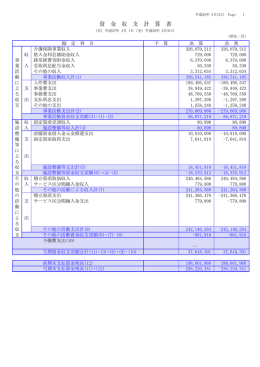 資 金 収 支 計 算 書
