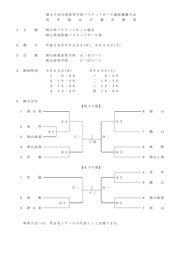 第47回全国高等学校バスケットボール選抜優勝大会 美 作 地 区 予 選