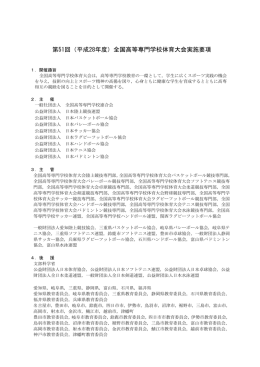 全国高等専門学校体育大会実施要項