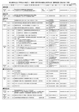 被爆71周年原水禁世界大会・広島大会 日程表