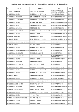 参加施設・事業所一覧 - 社会福祉法人 佐世保市社会福祉協議会