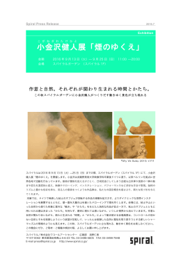 小金沢健人 展「煙のゆくえ」