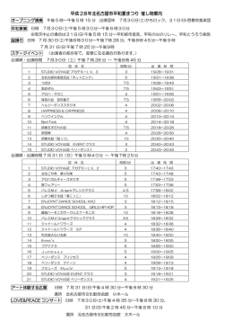 プログラム - 北名古屋市