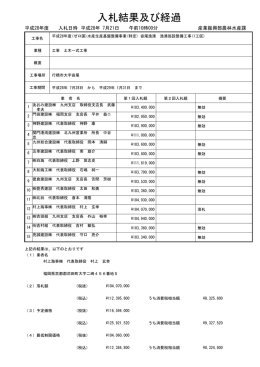 入札結果及び経過