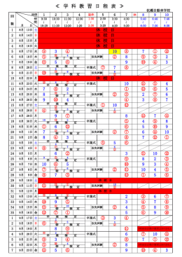 学科日程表 PDF