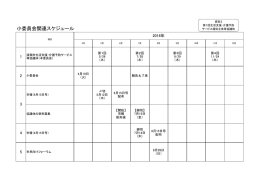 小委員会関連スケジュール