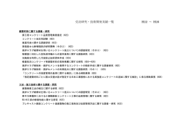 受託研究・技術開発実績表