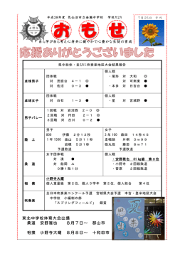 自ら学び自ら考え心身共に健やかで心豊かな生徒の育成 東北中学校