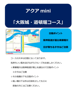 アクア mini 「大阪城・道頓堀コース」