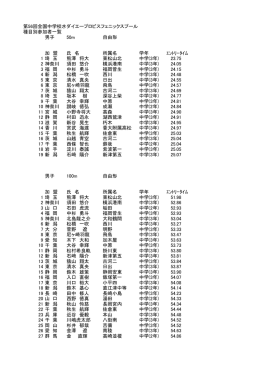 種目別参加一覧男子 - 第56回全国中学校水泳競技大会