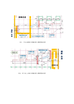 図 図 図 1 中央公 2 折り返し 公園側の待機 し点側の待機 機位置と横断