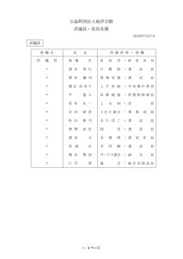 役員名簿 - 連合会館