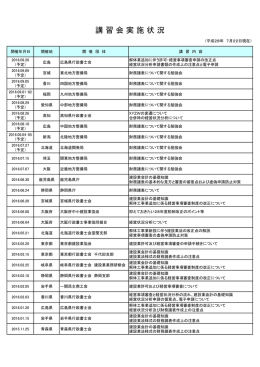 講 習 会 実 施 状 況 - CIIC 一般財団法人 建設業情報管理センター