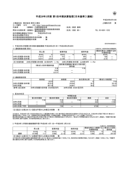 平成29年3月期 第1四半期決算短信〔日本基準〕（連結）
