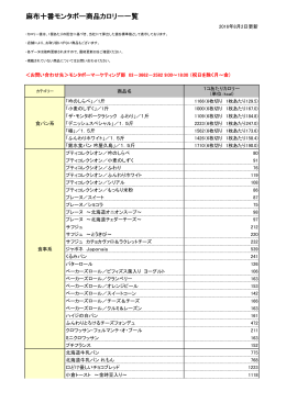 カロリー表PDFダウンロード（72KB）