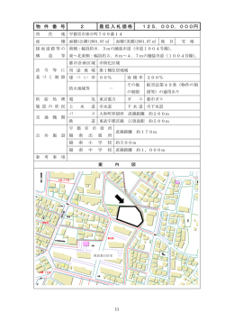 物 件 番 号 2 最低入札価格 125，000，000円