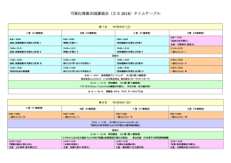 可視化情報全国講演会（日立 2016）タイムテーブル