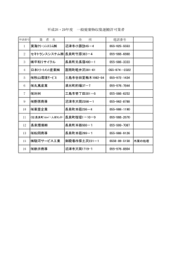 一般廃棄物処理業許可業者一覧
