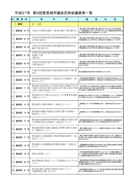 議案一覧 - 豊見城市