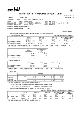 平成29年3月期 第1四半期決算短信〔日本基準〕（連結）