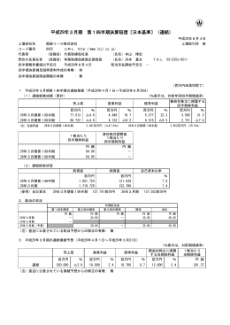 平成29年3月期 第1四半期決算短信〔日本基準〕（連結）