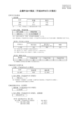 企業年金の現況（平成28年8月1日現在）