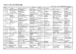 平成28年8月行事予定表