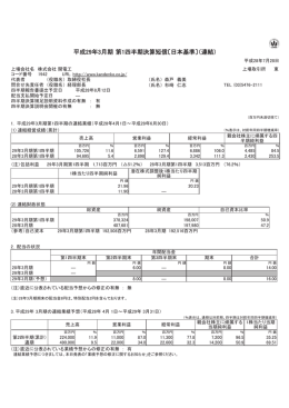平成29年3月期 第1四半期決算短信〔日本基準〕（連結）