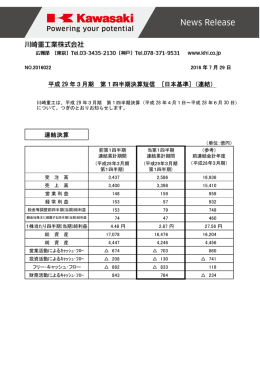 平成 29 年3月期 第1四半期決算短信 [日本基準]（連結） 連結決算
