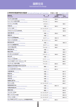 国際交流 - 名古屋大学工学部・大学院工学研究科
