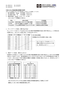USG-27A 性能試験成績書の説明