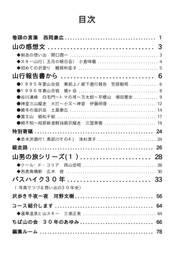 目次 - ちば山の会