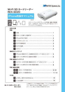 Wi-Fi SD カードリーダー REX-SD2D iPhone用操作