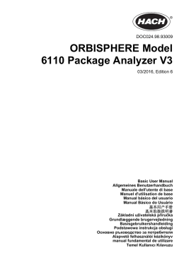 ORBISPHERE Model 6110 Package Analyzer V3