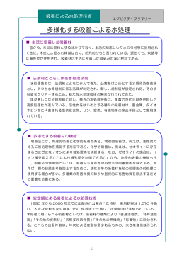 一般 6 吸着による水処理技術 - 独立行政法人 工業所有権情報・研修館