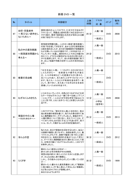 新着 DVD 一覧