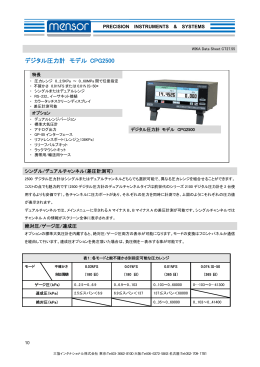 デジタル圧力計 モデル CPG2500