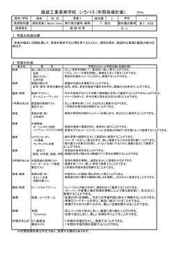 砺波工業高等学校 シラバス（年間指導計画）