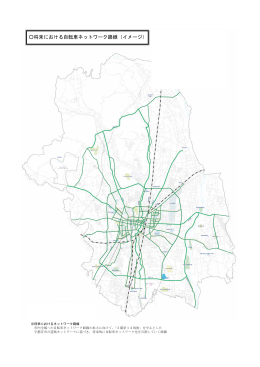 将来における自転車ネットワーク路線（イメージ）