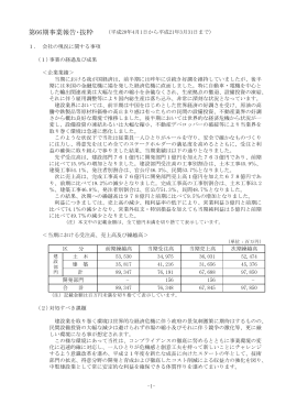 第66期事業報告・抜粋 - DNC 大日本土木 株式会社