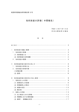 知的財産の評価（中間報告）