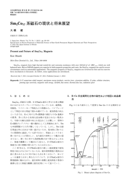 Sm2Co17 系磁石の現状と将来展望