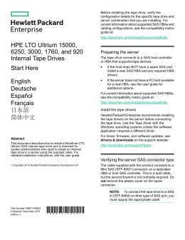 HPE LTO Ultrium 15000, 6250, 3000, 1760, and 920 Internal Tape