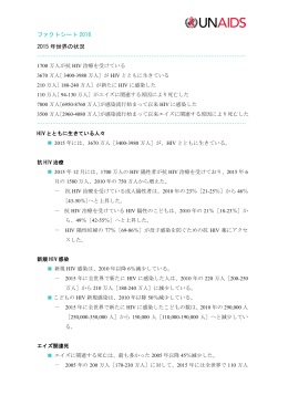 ファクトシート 2016 2015 年世界の状況