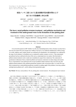 亜鉛メッキ工場における重金属類汚染地層対策および