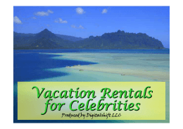 Vacation Rentals for Celebrities