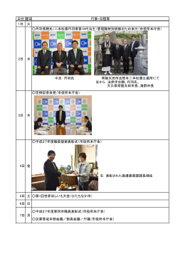 平成28年3月 市長動向